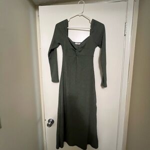 Lush Green Long Sleeve Dress